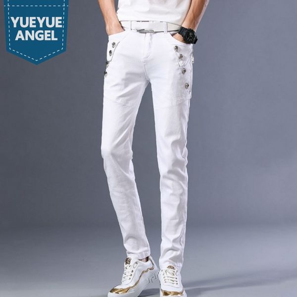 men's jeans streetwear mens sweatpants summer lightweight casual pants fashion zipper white male elastic slim fit denim pencil, Blue
men's jeans streetwear mens sweatpants summer lightweight casual pants fashion zipper white male elastic slim fit denim pencil, Blue