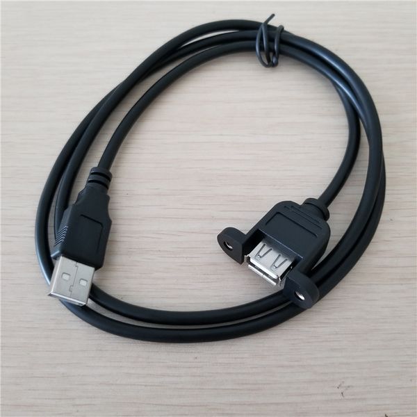 USB 2.0 Pannel Mount with Screws Female to USB 2.0 Male Data Extension Cable for Chassis 1M