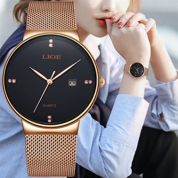 lige new women watch full steel watch simplicity classic fashion casual quartz clock lady watches, Slivery;brown
lige new women watch full steel watch simplicity classic fashion casual quartz clock lady watches, Slivery;brown