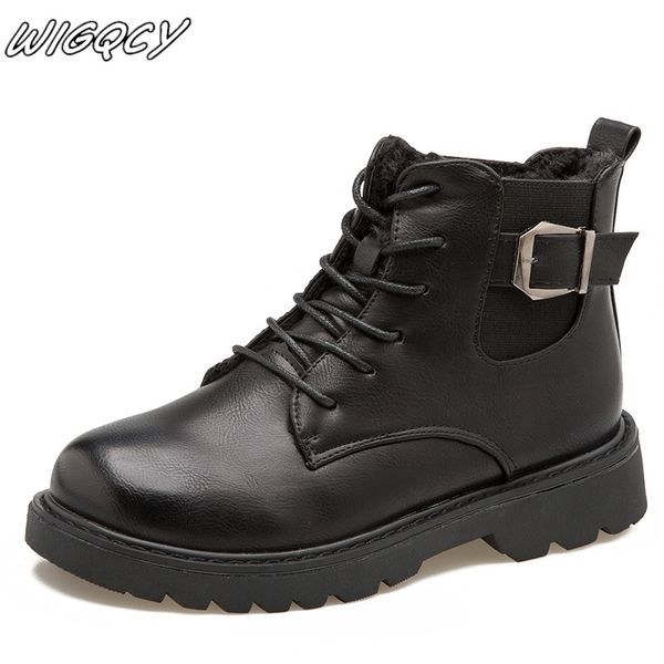 2019 winter explosion models female work boots non-slip shallow mouth outdoor travel boots short plush laceup women's pu, Black
2019 winter explosion models female work boots non-slip shallow mouth outdoor travel boots short plush laceup women's pu, Black