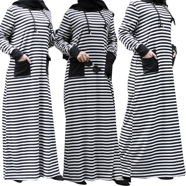 new muslim women striped hooded long sleeve maxi dress abaya kaftan islamic sweatshirt casual clothing sport arab jilbab gowns, Red
new muslim women striped hooded long sleeve maxi dress abaya kaftan islamic sweatshirt casual clothing sport arab jilbab gowns, Red