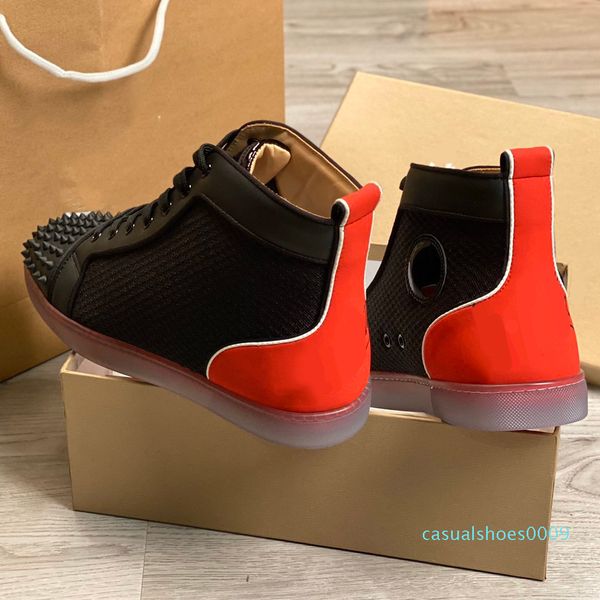 2020 oversized designer sneakers men women red bottom shoes high cut spikes flats shoe leather sneaker casual shoes size 35-47 c09, Black
2020 oversized designer sneakers men women red bottom shoes high cut spikes flats shoe leather sneaker casual shoes size 35-47 c09, Black