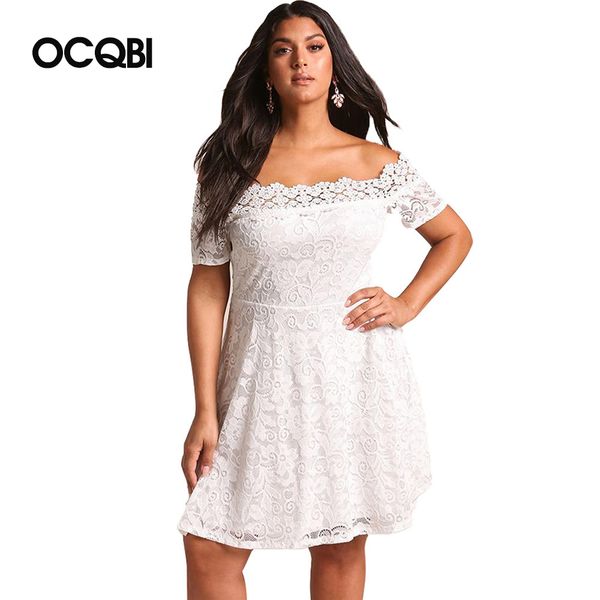 elegant big size women lace dress slash neck women dresses solid a-line short sleeve party vestido clothes 2018, Black;gray
elegant big size women lace dress slash neck women dresses solid a-line short sleeve party vestido clothes 2018, Black;gray