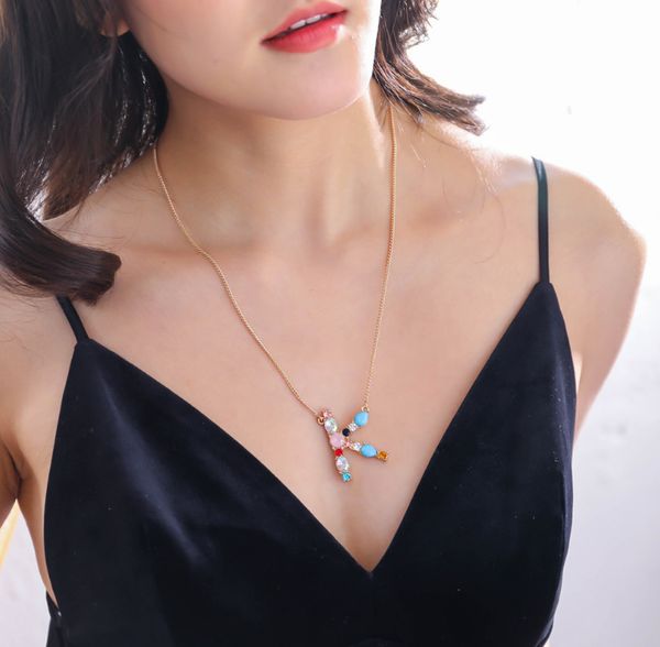 multicolor crystal rhinestone gold necklace personality alphabets letter necklace women name jewelry accessories girlfriend gift, Silver
multicolor crystal rhinestone gold necklace personality alphabets letter necklace women name jewelry accessories girlfriend gift, Silver
