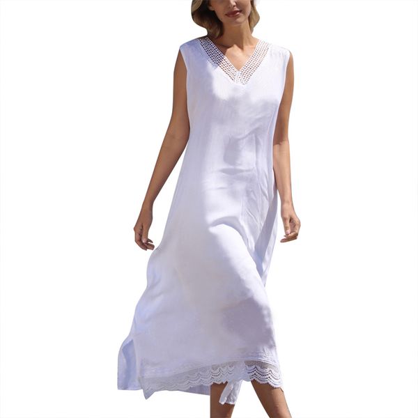 2019 summer dress fashion women white v-neck sleeveless lace up patchwork casual mid-calf dress robe femme ete vestidos verano, Black;gray
2019 summer dress fashion women white v-neck sleeveless lace up patchwork casual mid-calf dress robe femme ete vestidos verano, Black;gray