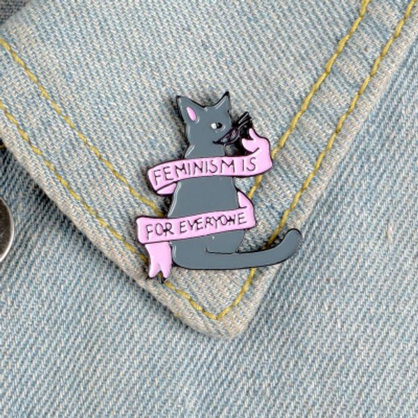 animal enamel pin feminist cat ugly and gothic pin shirt pocket lapel pin jewelry gift for girls and children, Gray
animal enamel pin feminist cat ugly and gothic pin shirt pocket lapel pin jewelry gift for girls and children, Gray