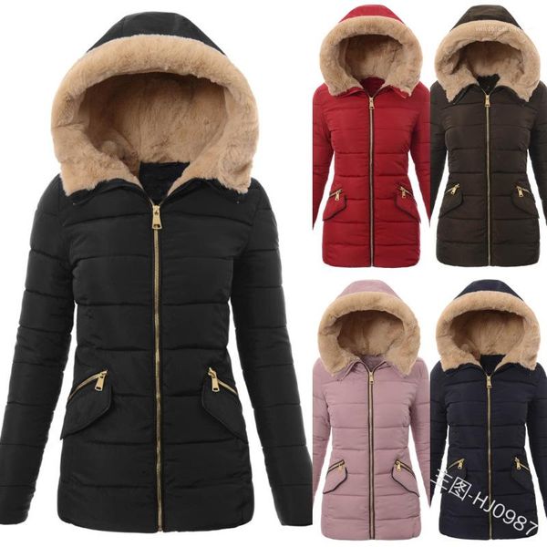 sleeve female clothing fshion style solid color warm casual apparel womens winter designer parkas hooded long, Black
sleeve female clothing fshion style solid color warm casual apparel womens winter designer parkas hooded long, Black