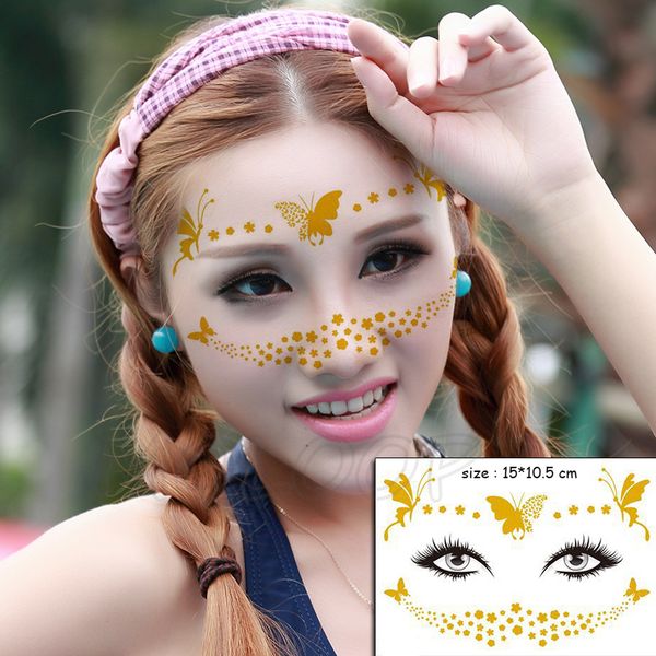 temporary tattoo sticker gold face butterfly flower waterproof freckles makeup stickers eye decal body art for girl kid 05
temporary tattoo sticker gold face butterfly flower waterproof freckles makeup stickers eye decal body art for girl kid 05