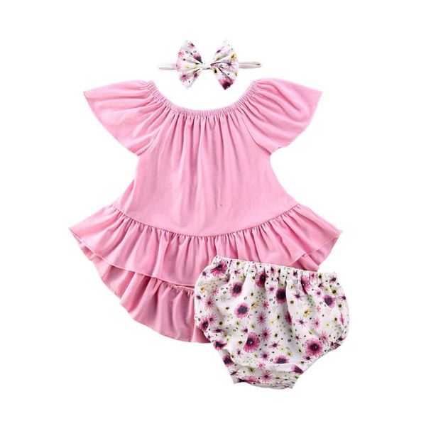clothing sets fashion baby girls clothes cotton short sleeve solid forked tail +flower pants +headband summer 3pcs outfits set, White
clothing sets fashion baby girls clothes cotton short sleeve solid forked tail +flower pants +headband summer 3pcs outfits set, White