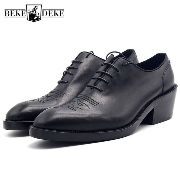 england style 2018 new mens handmade real leather formal dress shoes for man increasing med heels oxfords lace up office shoes, Black
england style 2018 new mens handmade real leather formal dress shoes for man increasing med heels oxfords lace up office shoes, Black