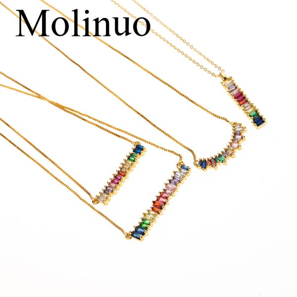 molinuo cz rainbow necklace women long chain zirconia necklace stone rainbow jewelry arcoiris collar gold pendant necklace2019, Silver
molinuo cz rainbow necklace women long chain zirconia necklace stone rainbow jewelry arcoiris collar gold pendant necklace2019, Silver
