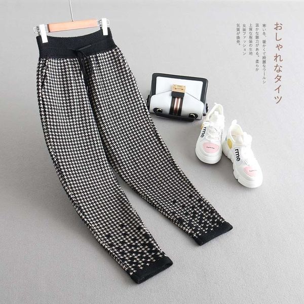 утолщение согреться подражать норкам кашемировое вязание брюки зимний костюм-платье в клетку самосовершенствование свободное время брюки jh8, Black;white 
утолщение согреться подражать норкам кашемировое вязание брюки зимний костюм-платье в клетку самосовершенствование свободное время брюки jh8, Black;white