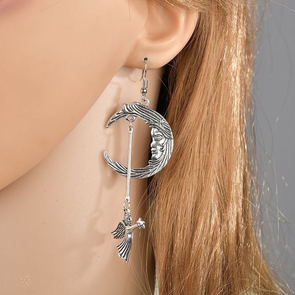 modyle gothic punk retro moon cupid angel cross combination long earrings for women fashion jewelry, Silver
modyle gothic punk retro moon cupid angel cross combination long earrings for women fashion jewelry, Silver