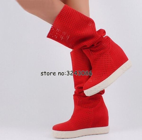 lady fashion hidden wedge platform cut-out sandals boots woman rome style suede knee high long boots shoes, Black
lady fashion hidden wedge platform cut-out sandals boots woman rome style suede knee high long boots shoes, Black