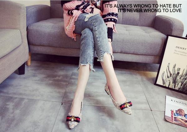 2019 new brand fashion woman shoes little bee luxury designer flat walking shoe dress party s06, Black
2019 new brand fashion woman shoes little bee luxury designer flat walking shoe dress party s06, Black
