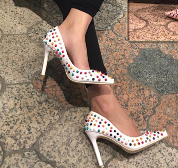 2019 women's shoes in spring and autumn with new style high heel fine heel pointed end rivet shoes heel 8cm ,10cm,12cm @zzz8999, Black
2019 women's shoes in spring and autumn with new style high heel fine heel pointed end rivet shoes heel 8cm ,10cm,12cm @zzz8999, Black