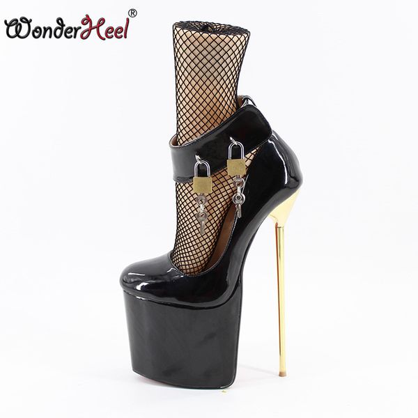 wonderheel 22cm thin heel ultra high heel with platform women shoes platform lady padlocks ankle straps pumps, Black
wonderheel 22cm thin heel ultra high heel with platform women shoes platform lady padlocks ankle straps pumps, Black