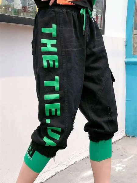 women's pants & capris oversized hip hop streetwear letter print hole sweatpants summer loose women 2021 lacing trousers cotton denim, Black;white
women's pants & capris oversized hip hop streetwear letter print hole sweatpants summer loose women 2021 lacing trousers cotton denim, Black;white