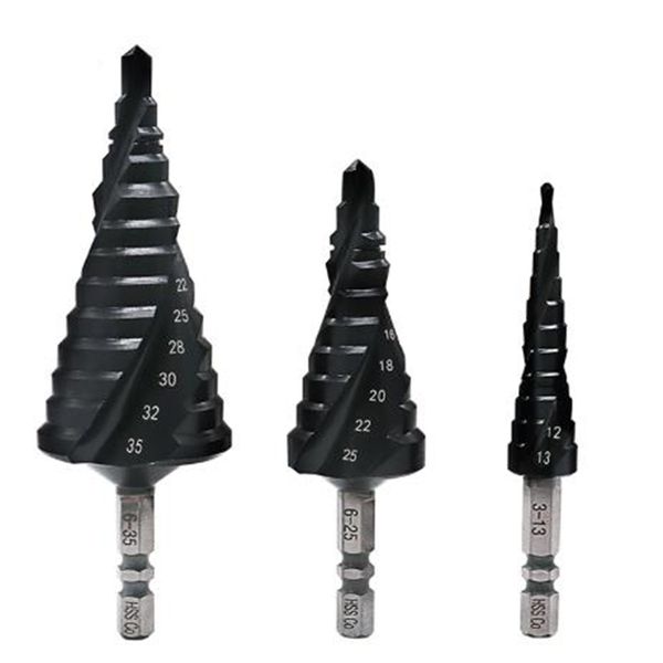 ultra grade step drill industrial hex shank hole groove low cutting resistance power tools pagoda drilling bits
ultra grade step drill industrial hex shank hole groove low cutting resistance power tools pagoda drilling bits