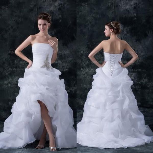 2020 white organza high low modest nbal dror prom dresses plus size bridal gowns, Black
2020 white organza high low modest nbal dror prom dresses plus size bridal gowns, Black