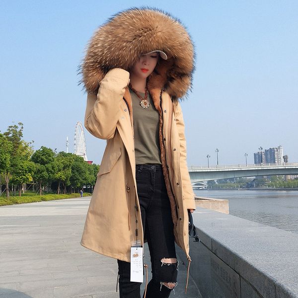 2018 newwomen winter jacket detachable lining army green color large real raccoon fur hooded coat outwear long parka brand style, Black
2018 newwomen winter jacket detachable lining army green color large real raccoon fur hooded coat outwear long parka brand style, Black