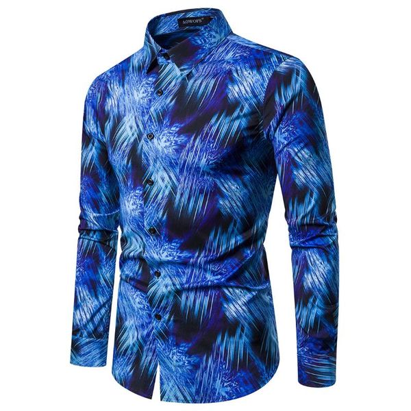 2020 spring new style men's fashion personalized european and american blue 3d digital print men's long-sleeved shirts, White;black
2020 spring new style men's fashion personalized european and american blue 3d digital print men's long-sleeved shirts, White;black