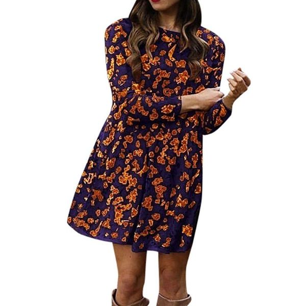 autumn print woman dress fashion brown navy long sleeve party dress casual loose o-neck woamn clothing vestidos, Black;gray
autumn print woman dress fashion brown navy long sleeve party dress casual loose o-neck woamn clothing vestidos, Black;gray