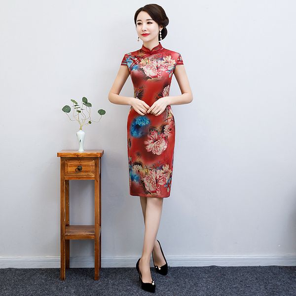 chinese style evening dress cheongsam vintage print flower satin elegant lady slim qipao size -4xl, Red
chinese style evening dress cheongsam vintage print flower satin elegant lady slim qipao size -4xl, Red