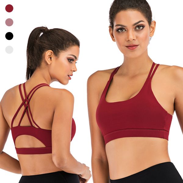 women push up sport bras yoga fitness gym running athletic vest backless cross crop underwear sujetador deportivo mujer, White;red
women push up sport bras yoga fitness gym running athletic vest backless cross crop underwear sujetador deportivo mujer, White;red