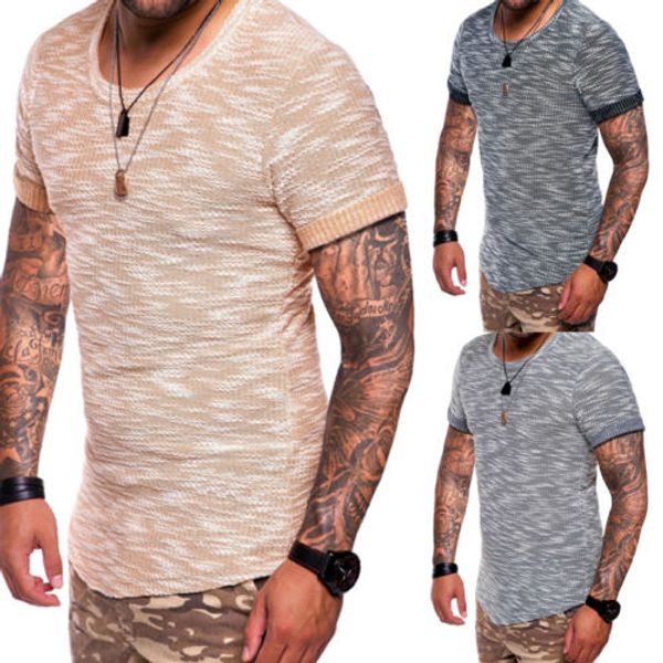 summer new men t-shirts slim fit o neck short sleeve muscle tee knit t-shirt fashion casual sportwear cotton shirts, White;black
summer new men t-shirts slim fit o neck short sleeve muscle tee knit t-shirt fashion casual sportwear cotton shirts, White;black