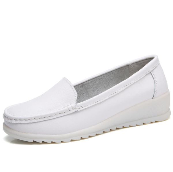women flats leather white casual shoes fashion comfortable non-slip women's shoes, Black
women flats leather white casual shoes fashion comfortable non-slip women's shoes, Black
