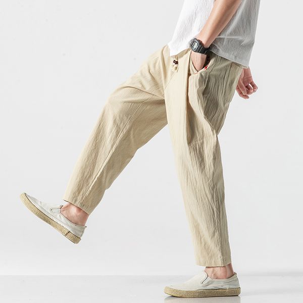 men's harun pants cotton linen men's summer loose breathable sports pants chinese embroidery casual ankle-length, Black
men's harun pants cotton linen men's summer loose breathable sports pants chinese embroidery casual ankle-length, Black