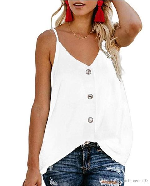 new women summer tshirts cool sleeveless v-neck designer femmes hauts buttoned vest luxury woman blouses spring tank top, White
new women summer tshirts cool sleeveless v-neck designer femmes hauts buttoned vest luxury woman blouses spring tank top, White