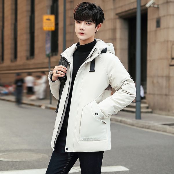 youth fashion casual hooded down jacket men's everyday versatile cold men's wear down jacket white duck, Black
youth fashion casual hooded down jacket men's everyday versatile cold men's wear down jacket white duck, Black