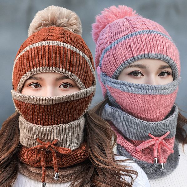 winter set 3 hats women beanies velvet thick bib mask ear protector skullies beanie hat riding hat female warm knitted wool cap, Blue;gray
winter set 3 hats women beanies velvet thick bib mask ear protector skullies beanie hat riding hat female warm knitted wool cap, Blue;gray