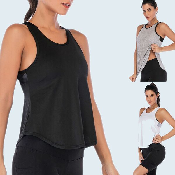 women summer fitness sports shirt sleeveless yoga running mesh exercise gym shirt tank vest, White;red
women summer fitness sports shirt sleeveless yoga running mesh exercise gym shirt tank vest, White;red