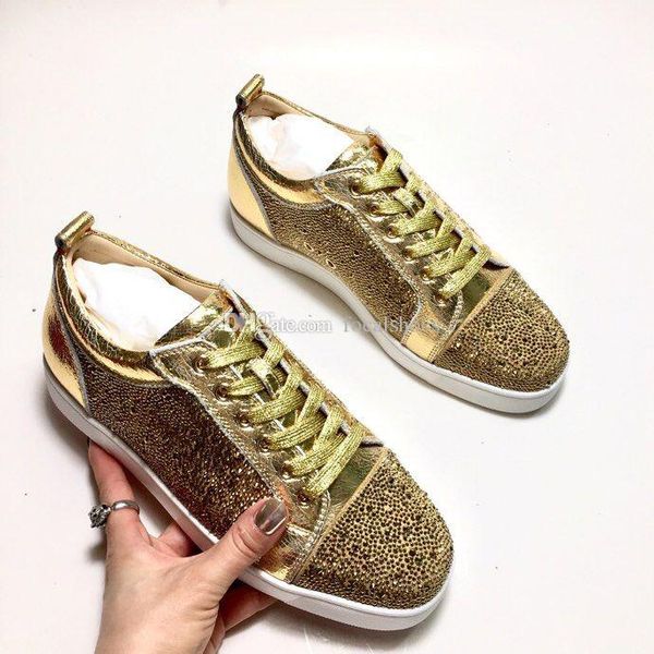 2019 new fashion red bottoms spikes shoes men women casual shoes lady golden diamond dress sneakers triple leather designer sneakers, Black
2019 new fashion red bottoms spikes shoes men women casual shoes lady golden diamond dress sneakers triple leather designer sneakers, Black