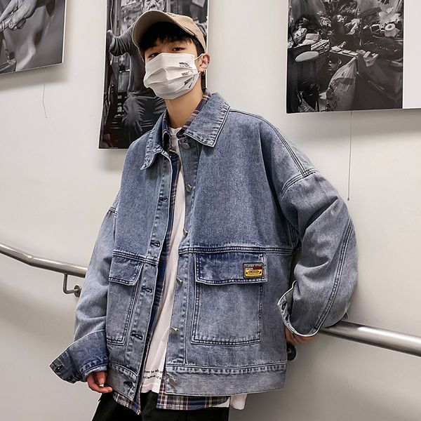 men's jackets autumn and winter 2021 fashion casual denim jacket male bf hong kong style gown hip-hop trend korean loose teenagers, Black;brown
men's jackets autumn and winter 2021 fashion casual denim jacket male bf hong kong style gown hip-hop trend korean loose teenagers, Black;brown