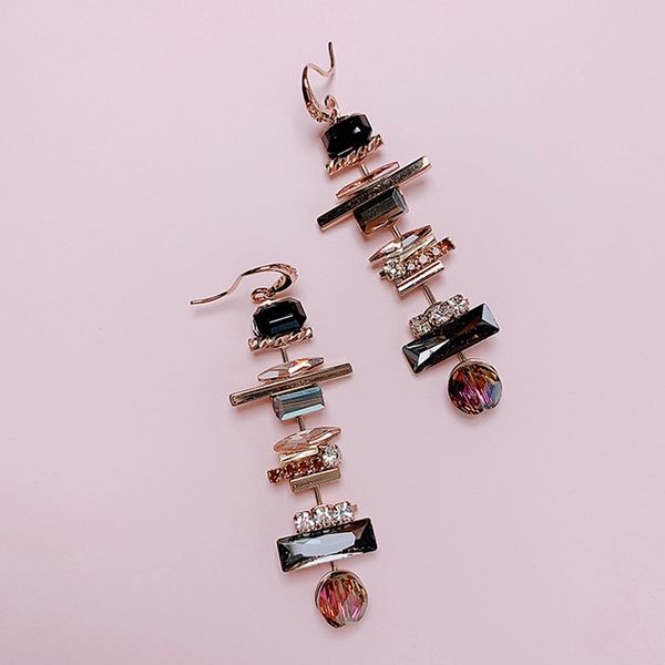 mengjiqiao new elegant geometric crystal long drop earrings for women students fashion pendientes party jewelry gifts, Silver
mengjiqiao new elegant geometric crystal long drop earrings for women students fashion pendientes party jewelry gifts, Silver