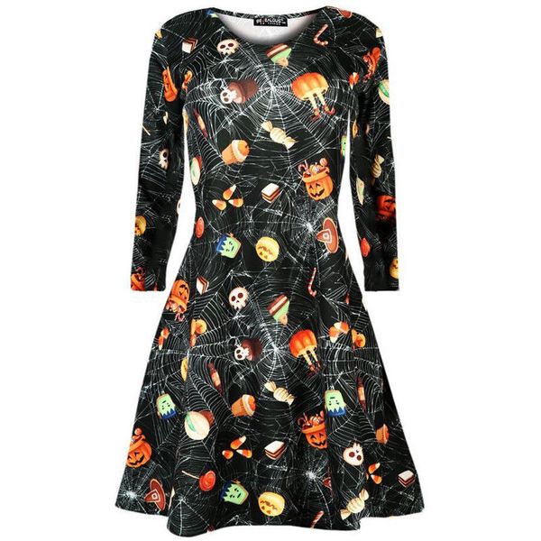 ladies pumpkin web printed halloween dresses 2018 fashion women flared skater fancy swing dress short mini a-line dress vestidos, Black;gray
ladies pumpkin web printed halloween dresses 2018 fashion women flared skater fancy swing dress short mini a-line dress vestidos, Black;gray