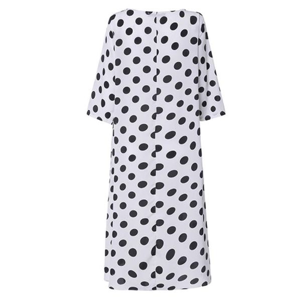 womens dress beach summer kaftan fashion party crew neck casual polka dots a line maxi loose, Black;gray
womens dress beach summer kaftan fashion party crew neck casual polka dots a line maxi loose, Black;gray