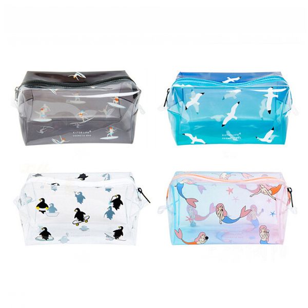transparent cosmetic bag surfing / seagull / penguin mermaid women makeup bag small hand bags clutch travel kits organizer
transparent cosmetic bag surfing / seagull / penguin mermaid women makeup bag small hand bags clutch travel kits organizer