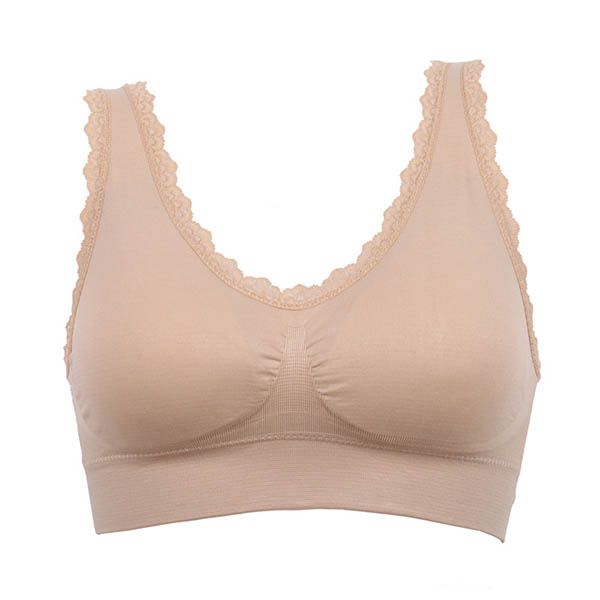Women Seamless Bras Solid Underwear Bras Stretch Racerback Padded Bralette