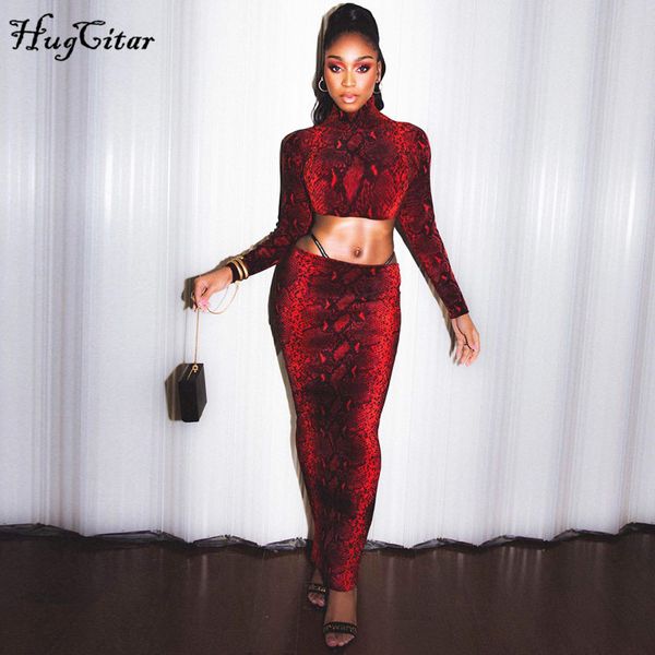 two piece dress hugcitar 2021 snake print high neck long sleeve crop skirt 2 pieces set autumn winter women streetwear party outfits, White
two piece dress hugcitar 2021 snake print high neck long sleeve crop skirt 2 pieces set autumn winter women streetwear party outfits, White