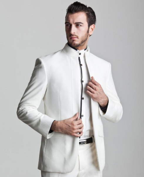 2019 new style ivory groom tuxedos mandarin lapel groomsmen men wedding groom wear suit ( jacket+pants+tie, White;black
2019 new style ivory groom tuxedos mandarin lapel groomsmen men wedding groom wear suit ( jacket+pants+tie, White;black