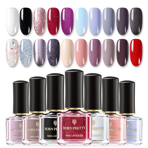 Born Pretty 48 Colors Peel Off Nail Polish Lacquer Art Decoration Sequins Colorful Fast Dry Nail Art Design Manicure Varnish