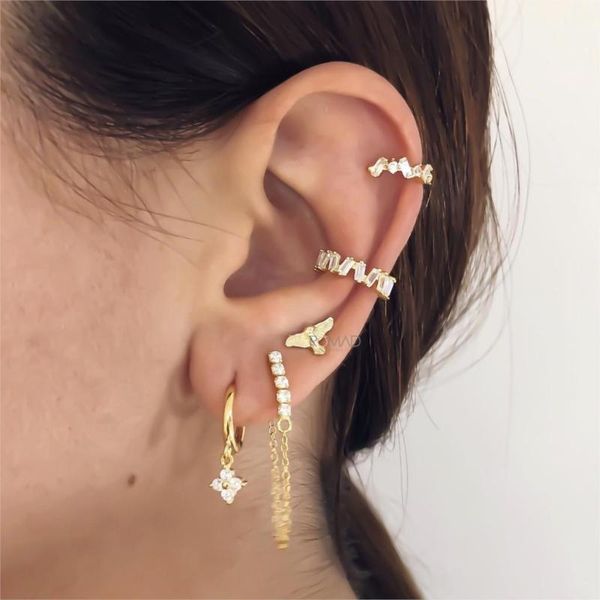 boako women new fashion single row inlaid zircon tassel chain back earring hanging ear studs single earring, Golden;silver
boako women new fashion single row inlaid zircon tassel chain back earring hanging ear studs single earring, Golden;silver
