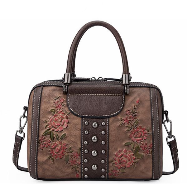 highend new vintage fashion red coffee brown flower pattern genuine leather women handbag shoulder messenger bags tote m80077
highend new vintage fashion red coffee brown flower pattern genuine leather women handbag shoulder messenger bags tote m80077