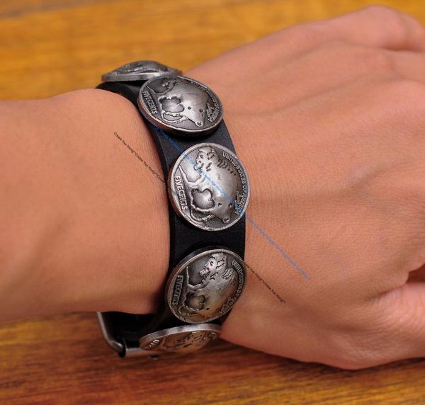 cuff biker motocycle western metal america coin concho handmade quality veg tan leather bracelet wristband, White
cuff biker motocycle western metal america coin concho handmade quality veg tan leather bracelet wristband, White