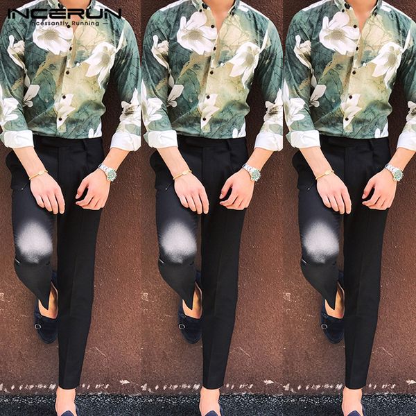 incerun hawaiian style 2019 men's casual thin long sleeve lapel flower shirt slim korean autumn new fashion streetwear shirt 5xl, White;black
incerun hawaiian style 2019 men's casual thin long sleeve lapel flower shirt slim korean autumn new fashion streetwear shirt 5xl, White;black